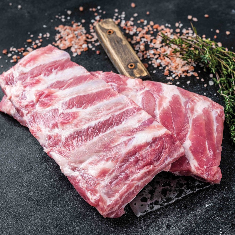 Frozen Raw Meaty Pork Belly Ribs 1x10kg