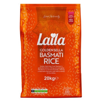 Laila Golden Sella Easy Cook Basmati Rice 1x20kg
