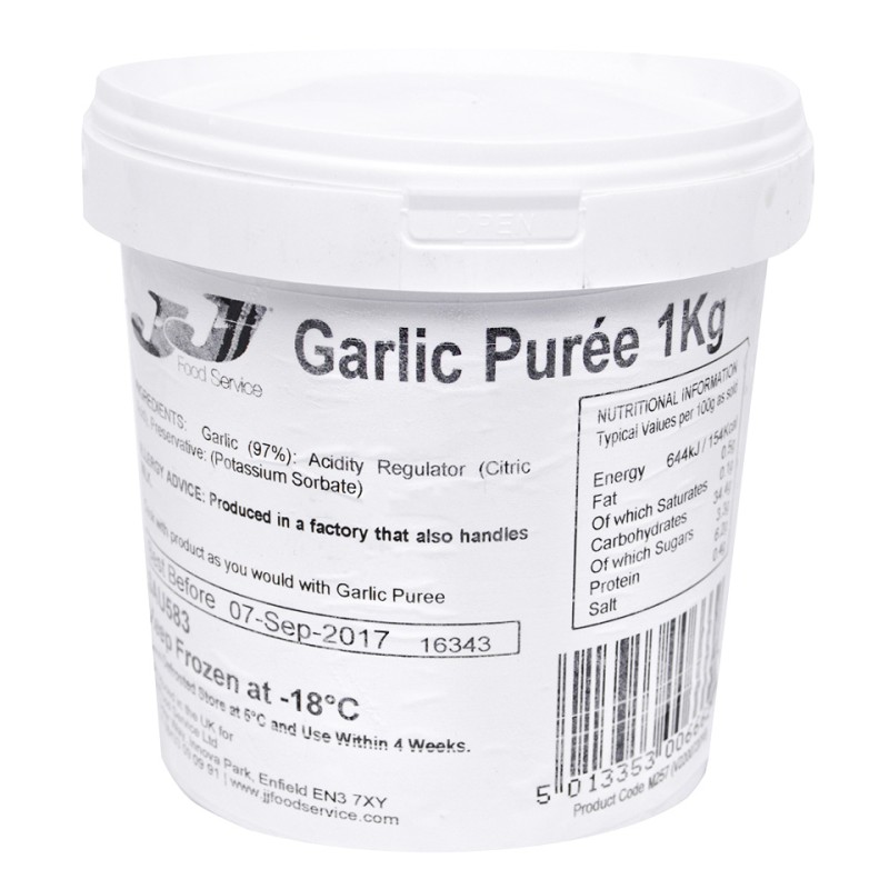 JJ Frozen Garlic Puree 1x1kg