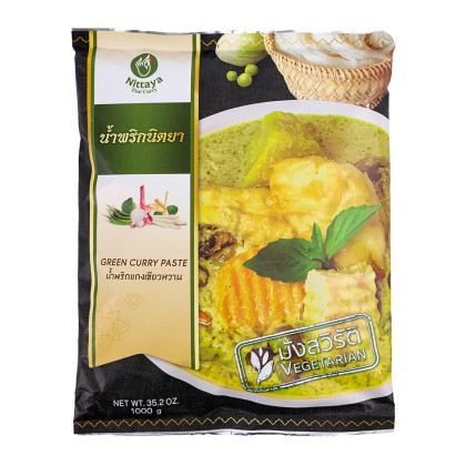 Nittaya Vegetarian Green Curry Paste 1x1kg