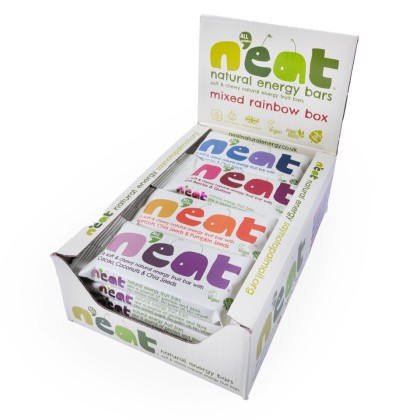 N'eat Natural Energy Bars Mixed Rainbow Box 16x45g
