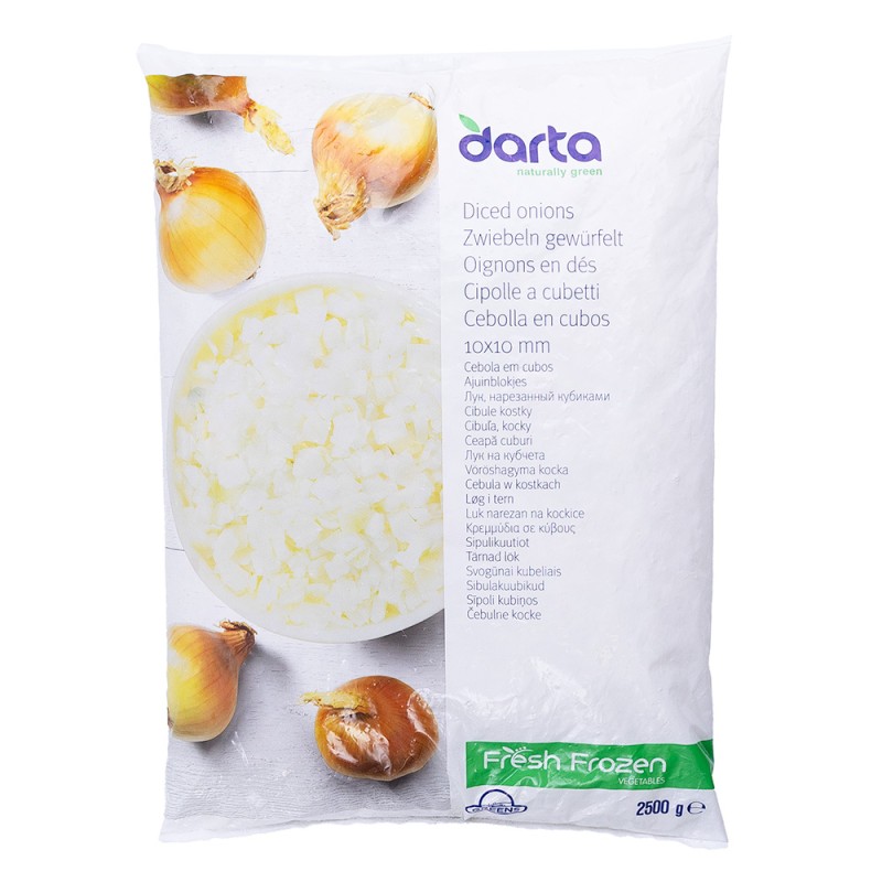 Darta Frozen Diced Onions Bags 1x2.5kg