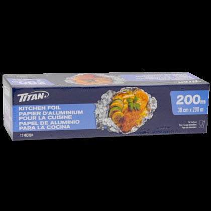 Titan Kitchen Foil with Easy Cutter 30cmx200m