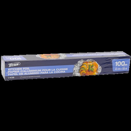 Titan Kitchen Foil with Easy Cutter 45cmx100m